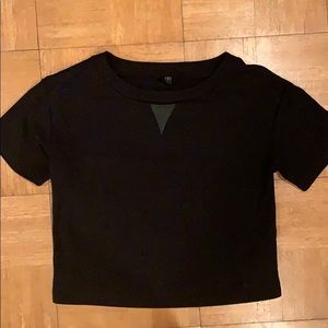 Box Black Crop Top